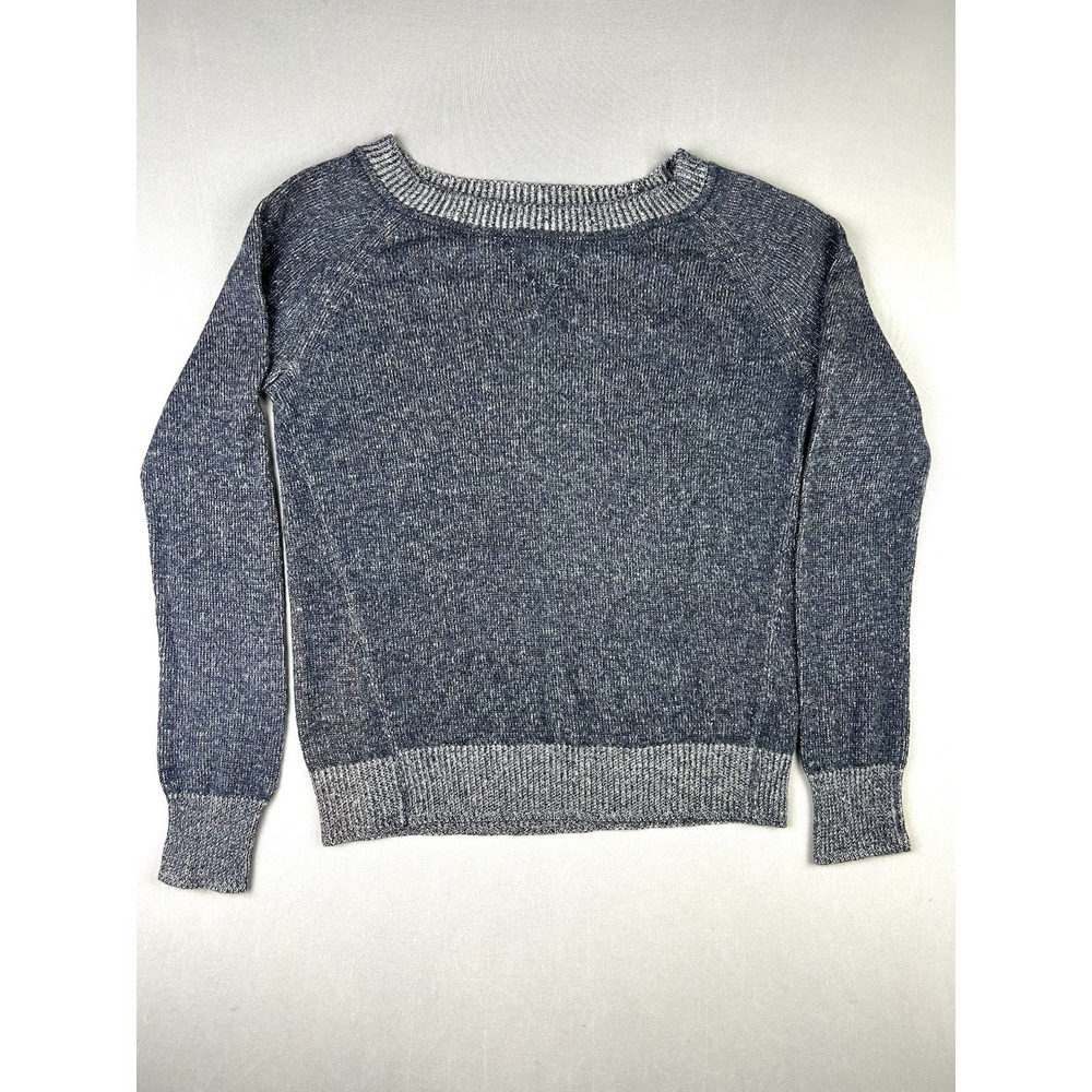 The Gap Women's M Navy Blue Heather Nylon & Wool‎ Crewneck Pullover Sweater